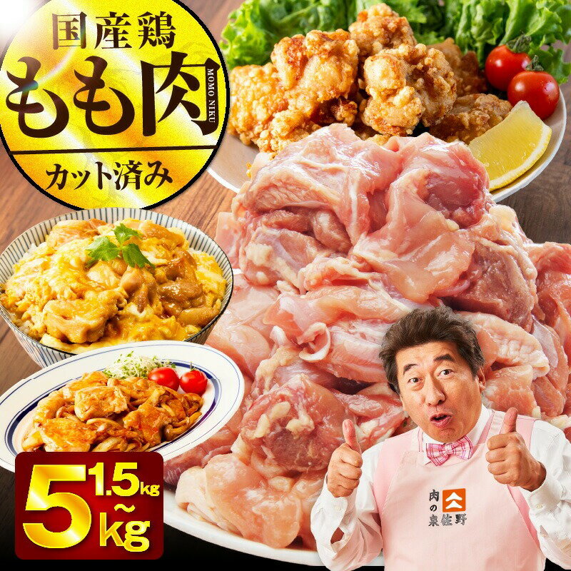 【特別規格】 最短翌日発送 国産 鶏肉もも カット済み 1.5kg / 3kg / 5kg 定期便 選べる 発送月 氷温熟成 極味付け 小分け 普段使い カット 肉 鶏肉 丸善味わい加工 ふるさと納税オリジナル 冷凍 5営業日 泉佐野市 送料無料 肉の泉佐野 圧倒的企業努力