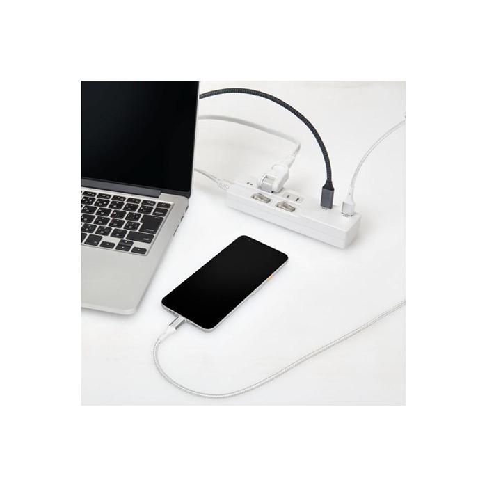 【ふるさと納税】電源タップ　耐雷サージ　USBポート付きスイッチ付きタップ　USB×2ポート　2個口2m　WBK-2232SUA(W) | コンセント タップ usbポート付き 電源タップ 家電 電源コード パソコン周辺機器 pc 在宅勤務 テレワーク 便利グッズ 2個口 同時充電 リモートワーク サムネイル3