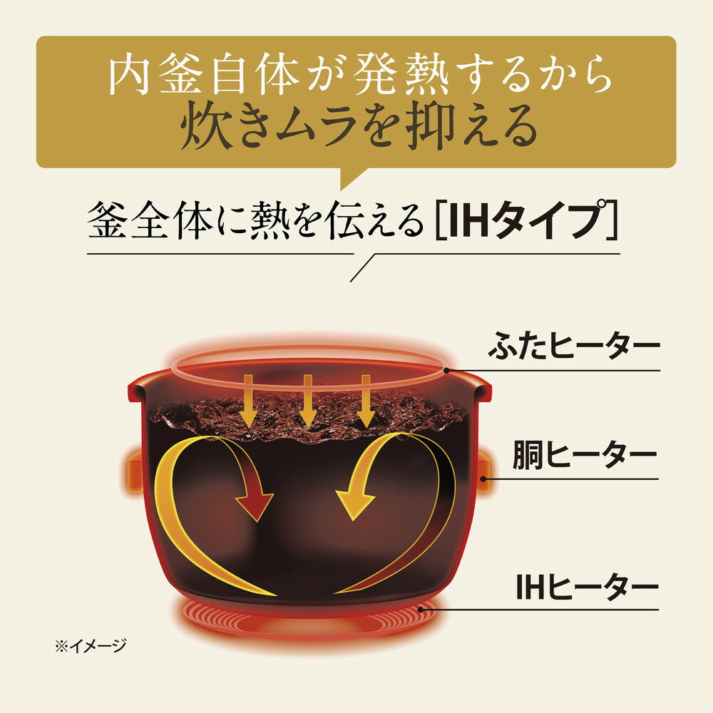 【ふるさと納税】象印 IH炊飯ジャー ( 炊飯器 ) 「 極め炊き 」 NWVK10-WA ( 5.5合炊き ) ホワイト | 炊飯器 家電 象印炊飯器 炊飯ジャー キッチン家電 調理家電 IH 5.5合 人気 おすすめ 炊飯器 送料無料 - 画像3