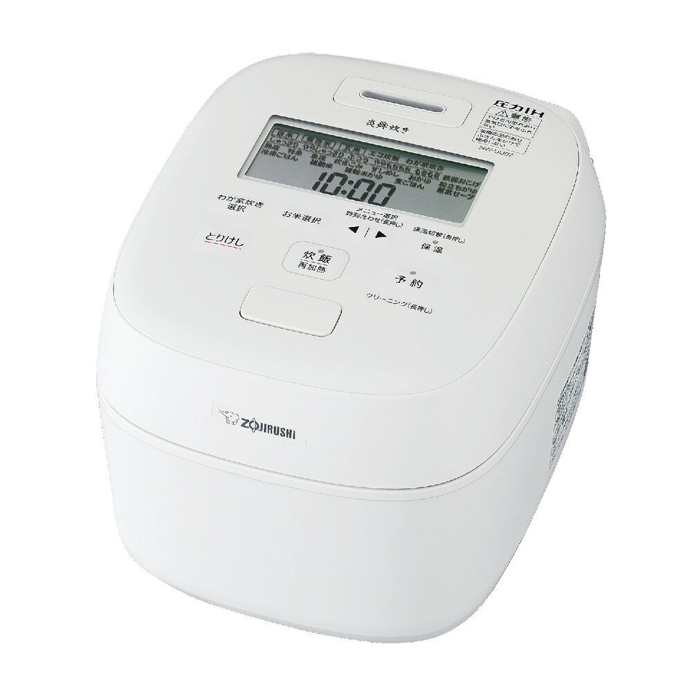 象印 圧力IH炊飯ジャー ( 炊飯器 ) 「 炎舞炊き 」( 4合炊き )NWUU07-WZ 白 | 炊飯器 家電 象印炊飯器 炊飯ジャー キッチン家電 圧力 IH 4合 えんぶだき 人気 おすすめ 大東市