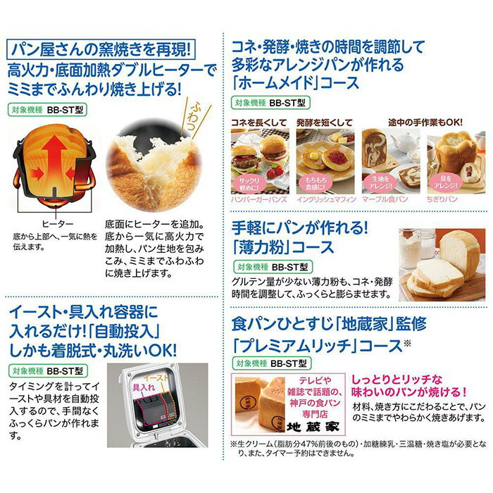 【ふるさと納税】象印 ホームベーカリー BBST10-WA | ベーカリー パン焼き器 パン焼き機 パン作り パン ぱん 食パン キッチン家電 調理家電 生活家電 家電 電化製品 便利家電 ホームベーカリー 1斤 サムネイル3