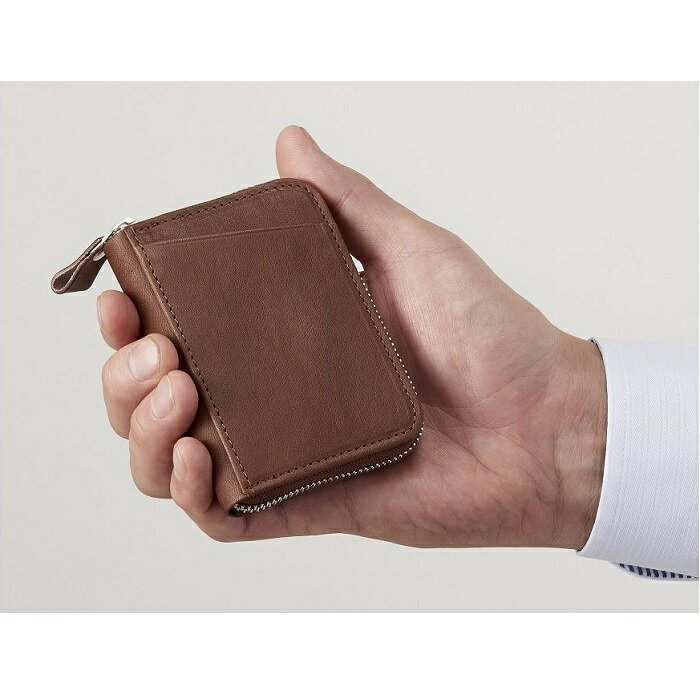 【ふるさと納税】上質な質感 「 栃木レザー ポケット財布 」 チョコ | 牛革財布 ウォレット 革財布 ミニ財布 ポケット財布 小銭入れ コインケース 栃木レザー メンズ サムネイル2