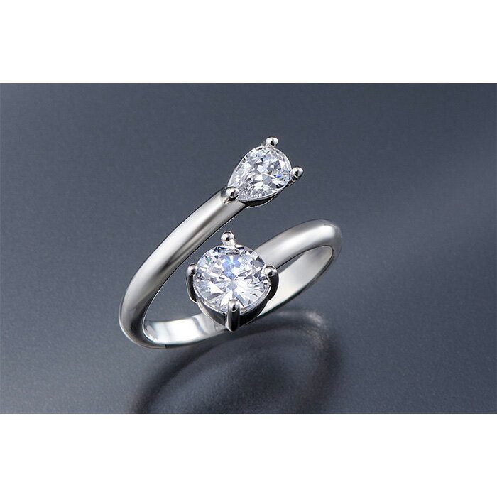 【ふるさと納税】指を細く見せる 「 キュービックジルコニア 」 スパイラルリング | 指輪 女性 かわいい レディース フリーサイズ リング サムネイル2