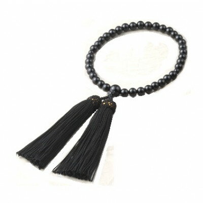 【ふるさと納税】特選ブラックオニキス3点セット_ ブラックオニキス オニキス 8mm ネックレス 42cm イヤリング 御念珠 念珠 弔事用 弔事 葬儀 セット フォーマル 大阪府 和泉市 送料無料 【配送不可地域：沖縄県】【1215002】 - 画像3