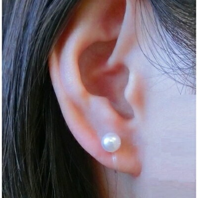 【ふるさと納税】あこや真珠のピアス風イヤリング(金属アレルギー対応)【配送不可地域：沖縄県】【1215047】 サムネイル2