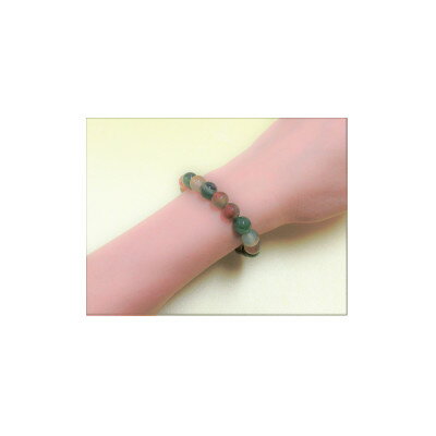 【ふるさと納税】孔雀めのう・彩りのブレスレット_ 天然石 孔雀めのう メノウ 10mm お守り ブレスレット 送料無料 大阪府 和泉市 【1366560】 - 画像2