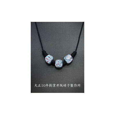 【ふるさと納税】大正10年創業井阪硝子のトンボ玉ネックレス〈灰色〉【AN135】【1498848】 サムネイル3