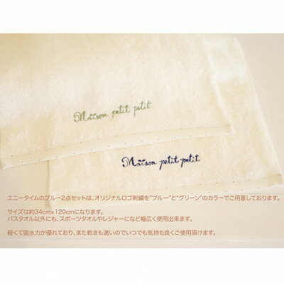 【ふるさと納税】ふわふわタオル　エニータイム2点セット(ブルー)【1499061】 サムネイル2