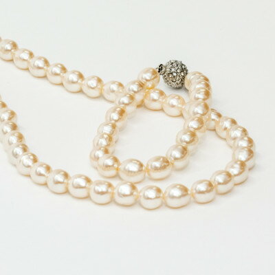 【ふるさと納税】《いずみパール》 ガラスバロックパール　ネックレス&ブレスレット(留具:マグネット式)【AN128】【1499678】 サムネイル2