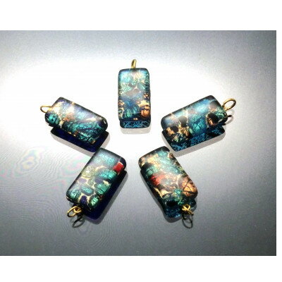 【ふるさと納税】ベネチアンガラス使いのブラックオニキスネックレス〈神秘〉【配送不可地域：沖縄県】【1559322】 サムネイル3