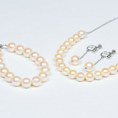 【ふるさと納税】《いずみパール》貝パール大珠カジュアル3点セット(オーロラクリーム色)　#06　　【1565031】 サムネイル2