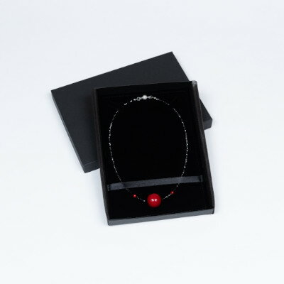 【ふるさと納税】【大正10年創業井阪硝子】ガラス細工　渋赤のネックレス　(AN158)【配送不可地域：沖縄県】【1565037】 サムネイル3