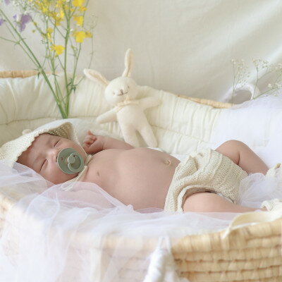 【ふるさと納税】HOPPL(ホップル)ニューボーンニットセット(手編みオーガニックコットン使用)【1628338】 サムネイル2