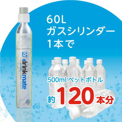 【ふるさと納税】【毎月定期便】ドリンクメイト アタッチメント付き 60Lシリンダー交換用(3回/6回/12回)【配送不可地域：沖縄県】【G4055921】 サムネイル2