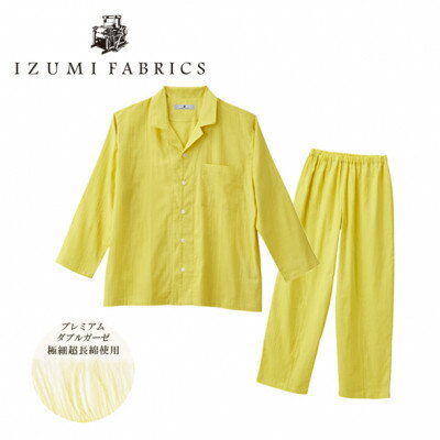 【ふるさと納税】【ジュニア】 プレミアムガーゼパジャマ　イズミファブリックス　色:ミモザイエロー　選べるサイズ【G1415365】 サムネイル2