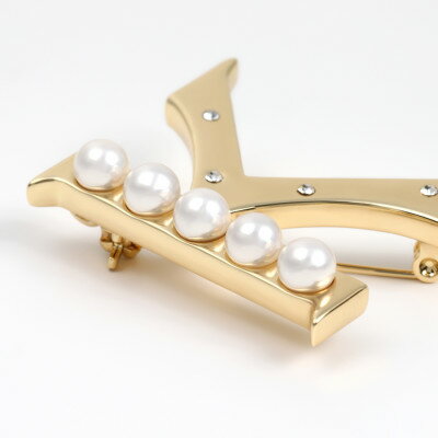 【ふるさと納税】【RoseYumiRose】イニシャルパールブローチペンダント『K』【1675843】 サムネイル3