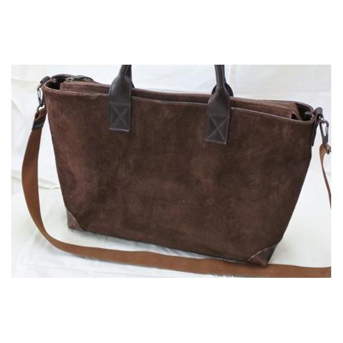 【ふるさと納税】トートバッグ特大・ショルダー付き（オール革）【革 レザー バッグ トートバッグ特大 ショルダー付き オール革 ショルダー紐付 ショルダー取り外し可能2Way ポケットティッシュケース付 大阪府 門真市 】 サムネイル2