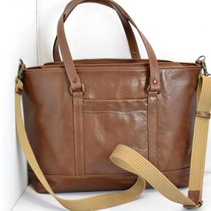 【ふるさと納税】トートバッグ大・ショルダー付き（オール革） サムネイル3