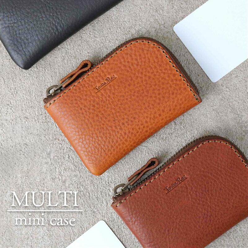 ＜カラーをお選びください＞マルチミニケース・小銭入れ TowaRe:［トワリ］ 本革 レザー市【L字ファスナー型 お札収納可能 カード10枚収納 金具類アンティーク色 エイジング ミニポーチ お中元 お歳暮 大阪府 門真市 】