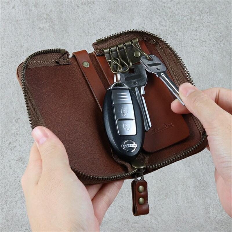 【ふるさと納税】＜カラーをお選びください＞ラウンドファスナーキーケース 本革 レザー サムネイル3