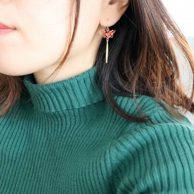 【ふるさと納税】彼岸花のピアス【1454521】 サムネイル3