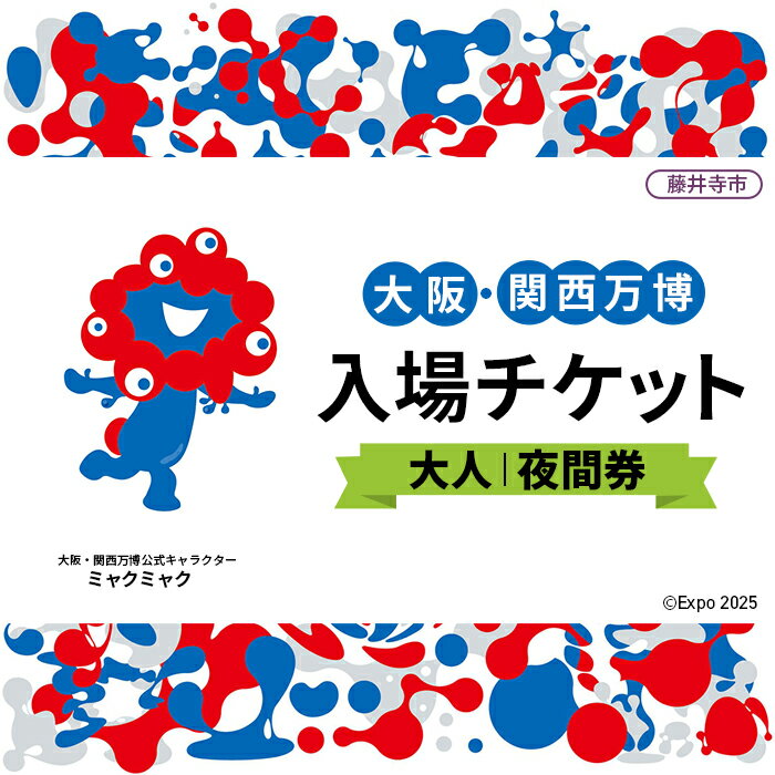 No.377 2025年日本国際博覧会入場チケット 夜間券（大人）【藤井寺市返礼品】 ／ 万博 EXPO 2025 大阪万博 関西万博 夢洲 入場券 送料無料 大阪府