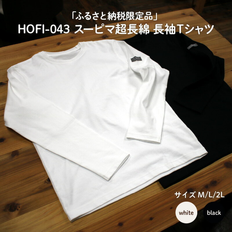東大阪繊維研究所【ふるさと納税限定品】HOFI-043スーピマ超長綿 長袖Tシャツ【 長袖 Tシャツ ヘビーウェイト 超長綿 ゼロトルク 頑丈 着心地 肌触り 柔らか シルエット 送料無料】