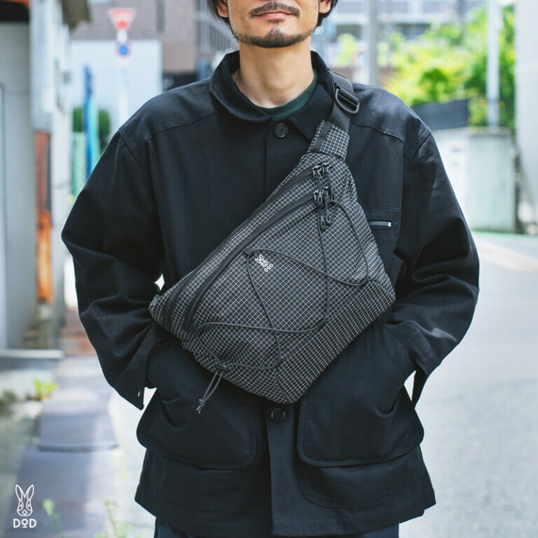 【DOD】 ツォイツォイボディバッグ（ BA153-BK ）【 DOD カバン ボディバッグ シンメトリーデザイン 軽量 耐久性 収納 便利 雑貨 ギフト プレゼント 送料無料 】