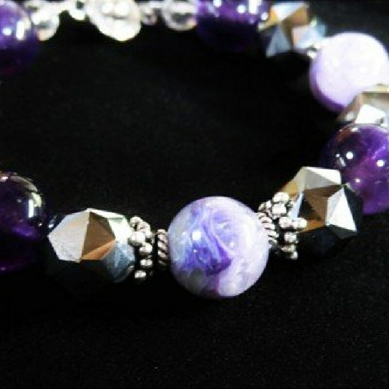 【ふるさと納税】天然石ブレスレット 「シャドームーン」 サムネイル3