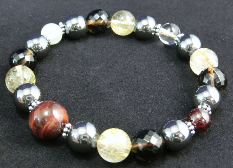 【ふるさと納税】天然石ブレスレット 「戦う戦士たちへ」ゴールド サムネイル2