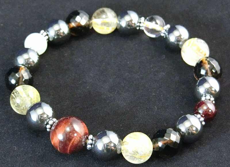 【ふるさと納税】天然石ブレスレット 「戦う戦士たちへ」ゴールド サムネイル3