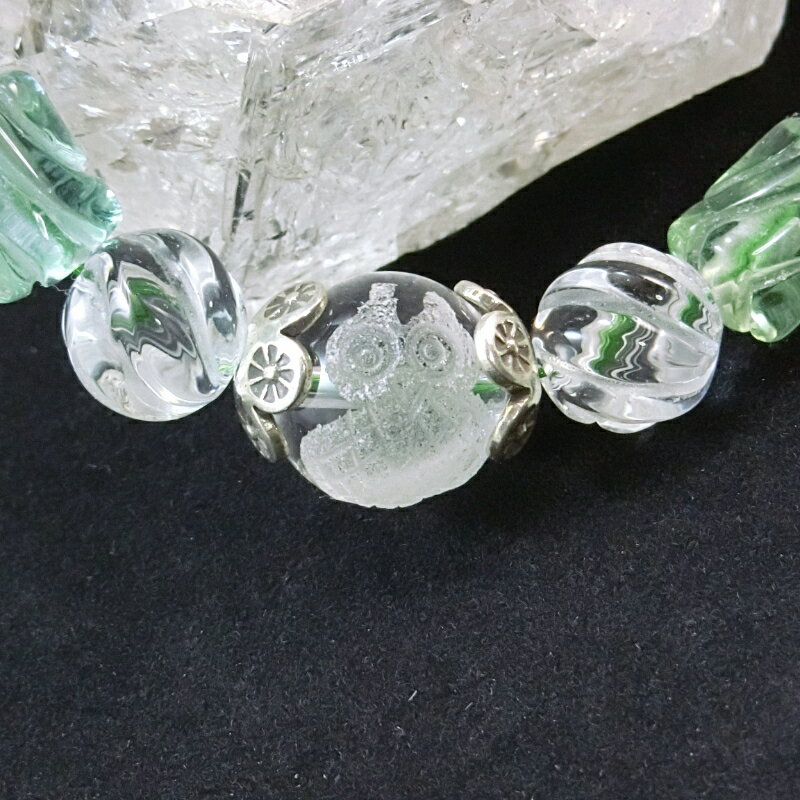 【ふるさと納税】天然石ブレスレット「癒しのフクロウ」恋愛運 サムネイル3