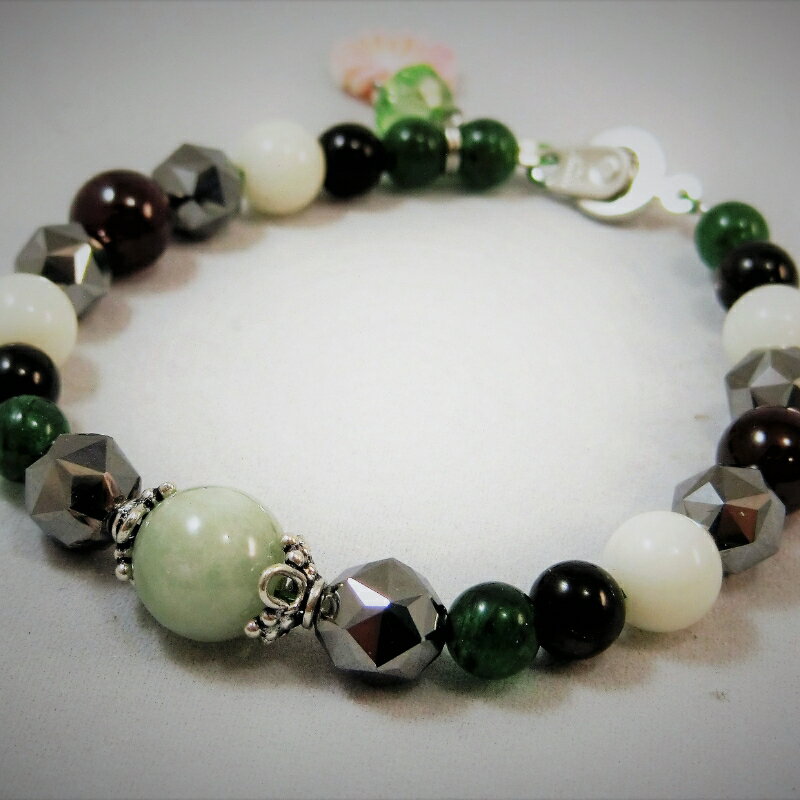 【ふるさと納税】天然石ブレスレット「幸運の石」（本翡翠～ジェダイト）B サムネイル2