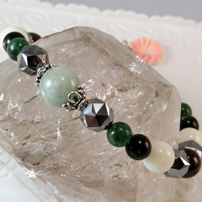 【ふるさと納税】天然石ブレスレット「幸運の石」（本翡翠～ジェダイト）B サムネイル3