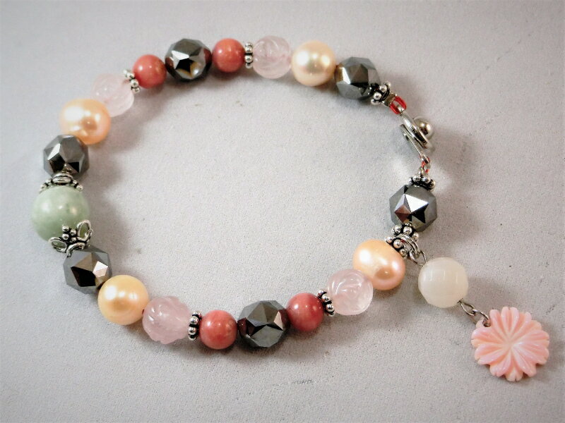 【ふるさと納税】天然石ブレスレット「幸運の石」（本翡翠～ジェダイト）D サムネイル2