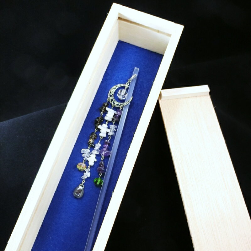 【ふるさと納税】天然石簪（かんざし）「Crescent Moon(三日月) 」 サムネイル2