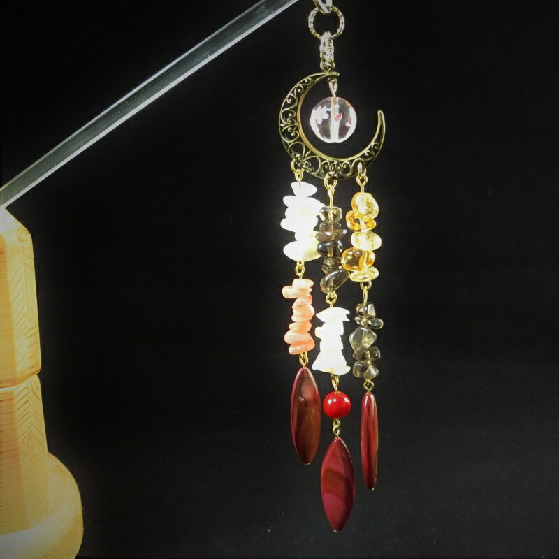 【ふるさと納税】天然石簪（かんざし）「RaspberryMoon(紅の月)」 サムネイル2