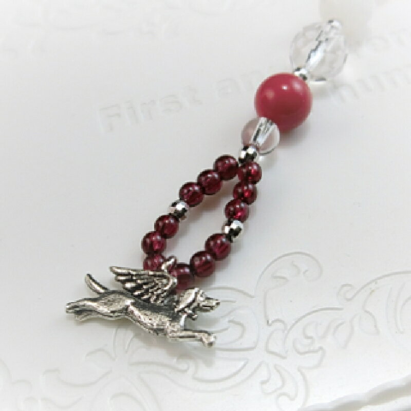 【ふるさと納税】オリジナル根付・お守り「ワンコの見守りA（シルバー＆アメシスト）」 サムネイル2