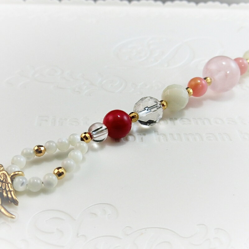 【ふるさと納税】オリジナル根付・お守り「ワンコの見守りD（ゴールド＆ローズクォーツ）」 サムネイル3