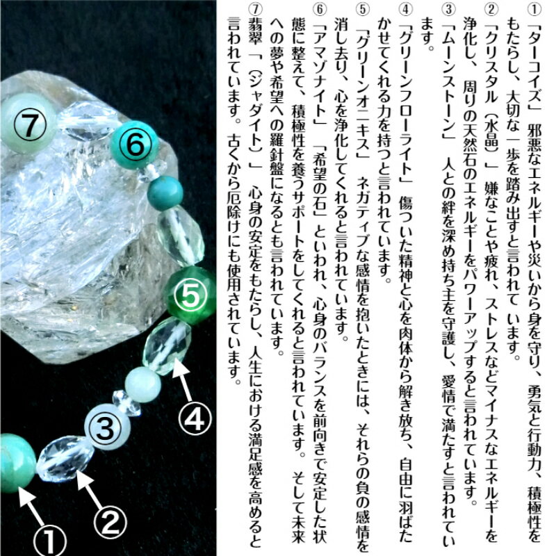 【ふるさと納税】オリジナルブレスレット「厄除け・七色石（輝）」 サムネイル2