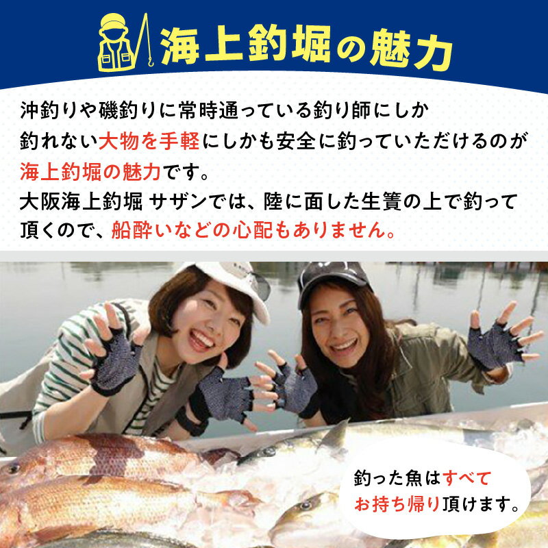 【ふるさと納税】【泉南・樽井漁港】釣掘りサザン 10時コース 平日限定（1名様分） サムネイル3