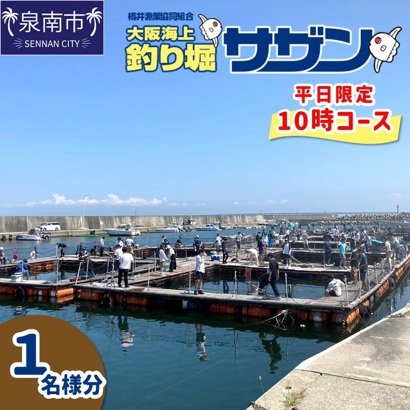 【泉南・樽井漁港】釣掘りサザン 10時コース 平日限定（1名様分）