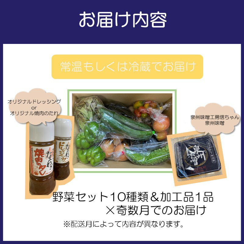 【ふるさと納税】サザンぴあ 野菜10品＆加工品1品セット 奇数月定期便 - 画像2