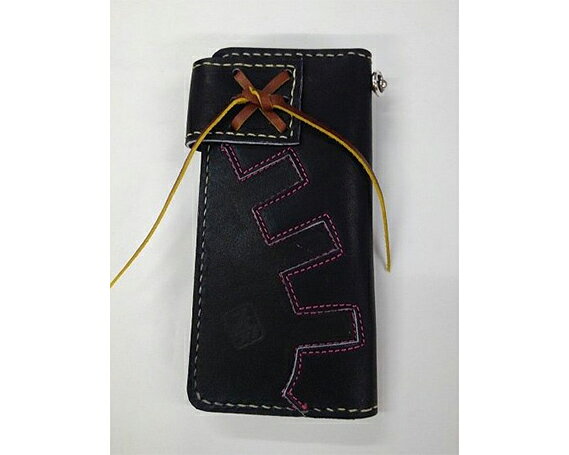 【ふるさと納税】 野球グローブの革製！長財布　夜桜 ／ レザー 手作り 送料無料 大阪府 No.063 サムネイル2