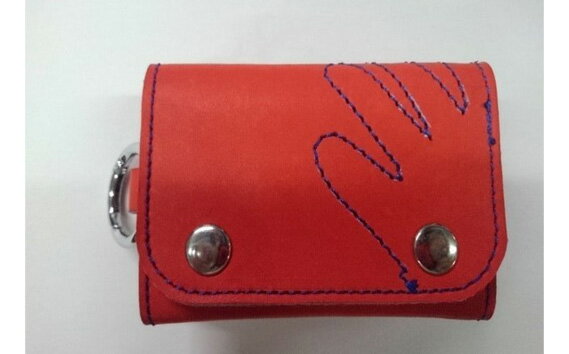 【ふるさと納税】No.095 グローブの革製　コンパクトな三つ折り財布　RDA ／ さいふ 手作り レザー 送料無料 大阪府 サムネイル2