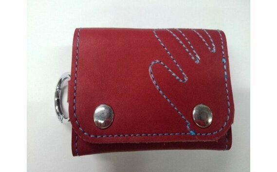 【ふるさと納税】No.096 グローブの革製　コンパクトな三つ折り財布　WIS ／ さいふ 手作り レザー 送料無料 大阪府 サムネイル2