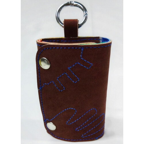 No.159 野球グローブの革製 手作り 三つ折りキーケースCBL ／ 鍵入れ 6本入り 車の鍵 家の鍵 カードケース ハンドメイド リサイクル リメイク 贈り物 プレゼント 送料無料 大阪府