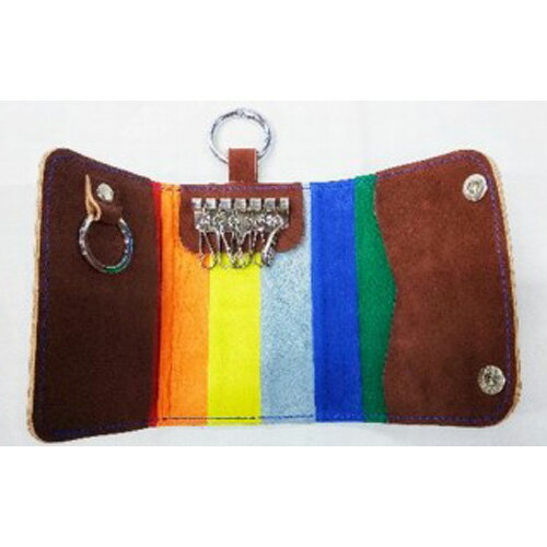 【ふるさと納税】No.159 野球グローブの革製 手作り 三つ折りキーケースCBL ／ 鍵入れ 6本入り 車の鍵 家の鍵 カードケース ハンドメイド リサイクル リメイク 贈り物 プレゼント 送料無料 大阪府 サムネイル2