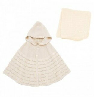 【7営業日程度で発送】ふんわりセット シェルマントと 6重 ガーゼミニケット co-s09 ｜国産 日本産 新生児 出産祝い ギフト 赤ちゃん ベビー服 子供服 オーガニックコットン お祝い プレゼント 送料無料 大阪府 阪南市