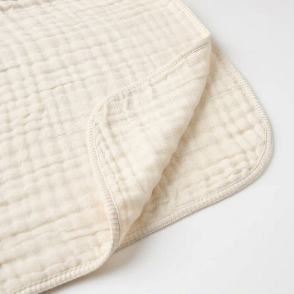 【ふるさと納税】【7営業日程度で発送】【ギフト対応】ふんわり6重ガーゼケット｜ オーガニックコットン ナチュラルカラー 90cm×90cm 綿100% 敷きもの 掛けもの おくるみ ブランケット ベビー用品 出産祝い 誕生祝い お祝い プレゼント 大阪府 阪南市 送料無料 サムネイル3